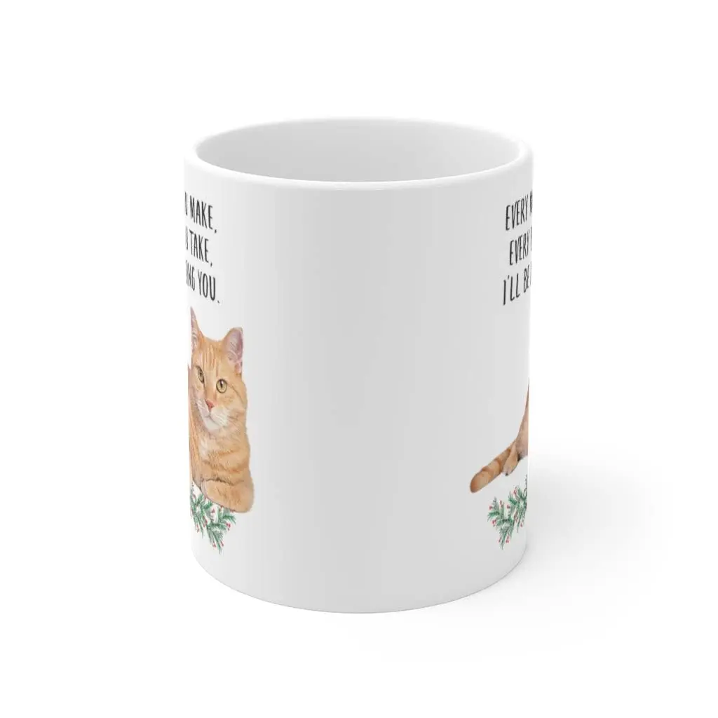 Lovesout Tabby Cat Orange Coffee Mug 325ml (11oz) | Funny Cat Lover Gift for Women - view 2