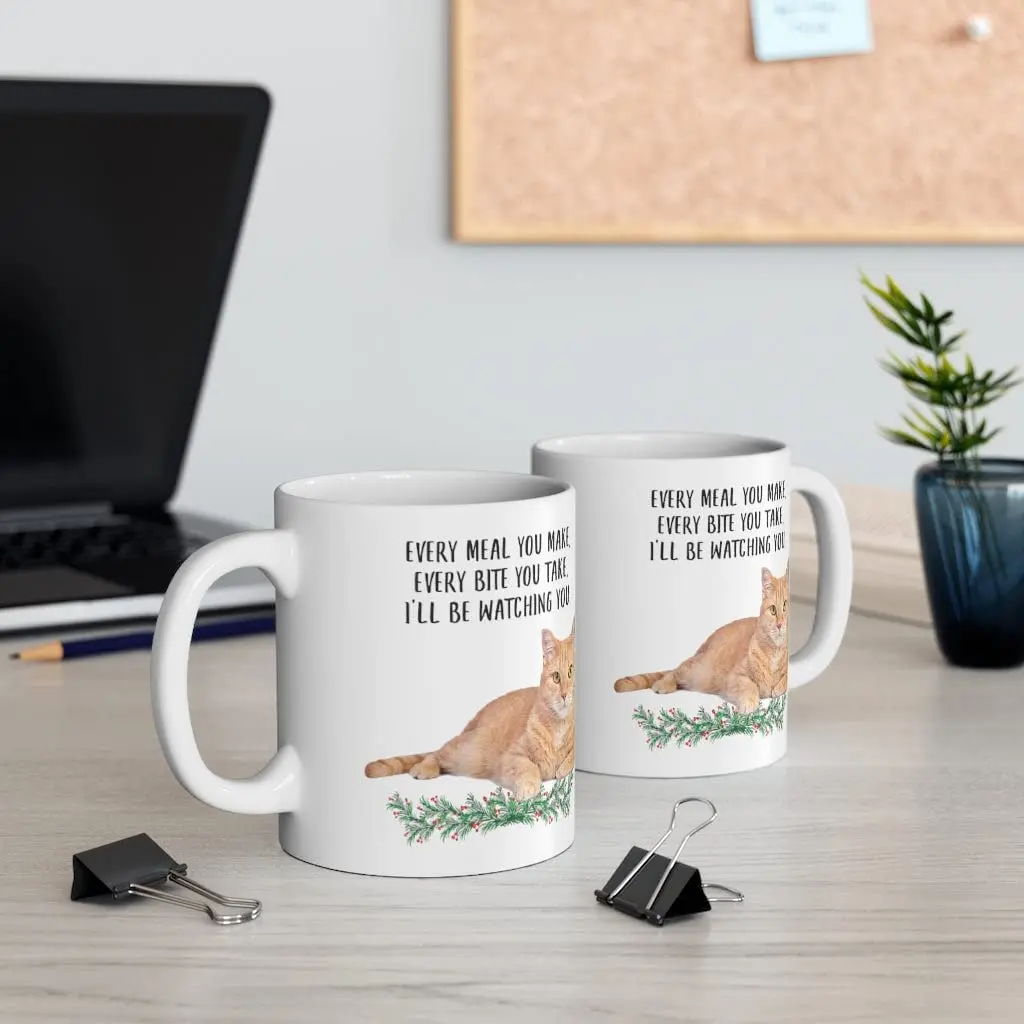 Lovesout Tabby Cat Orange Coffee Mug 325ml (11oz) | Funny Cat Lover Gift for Women - view 4