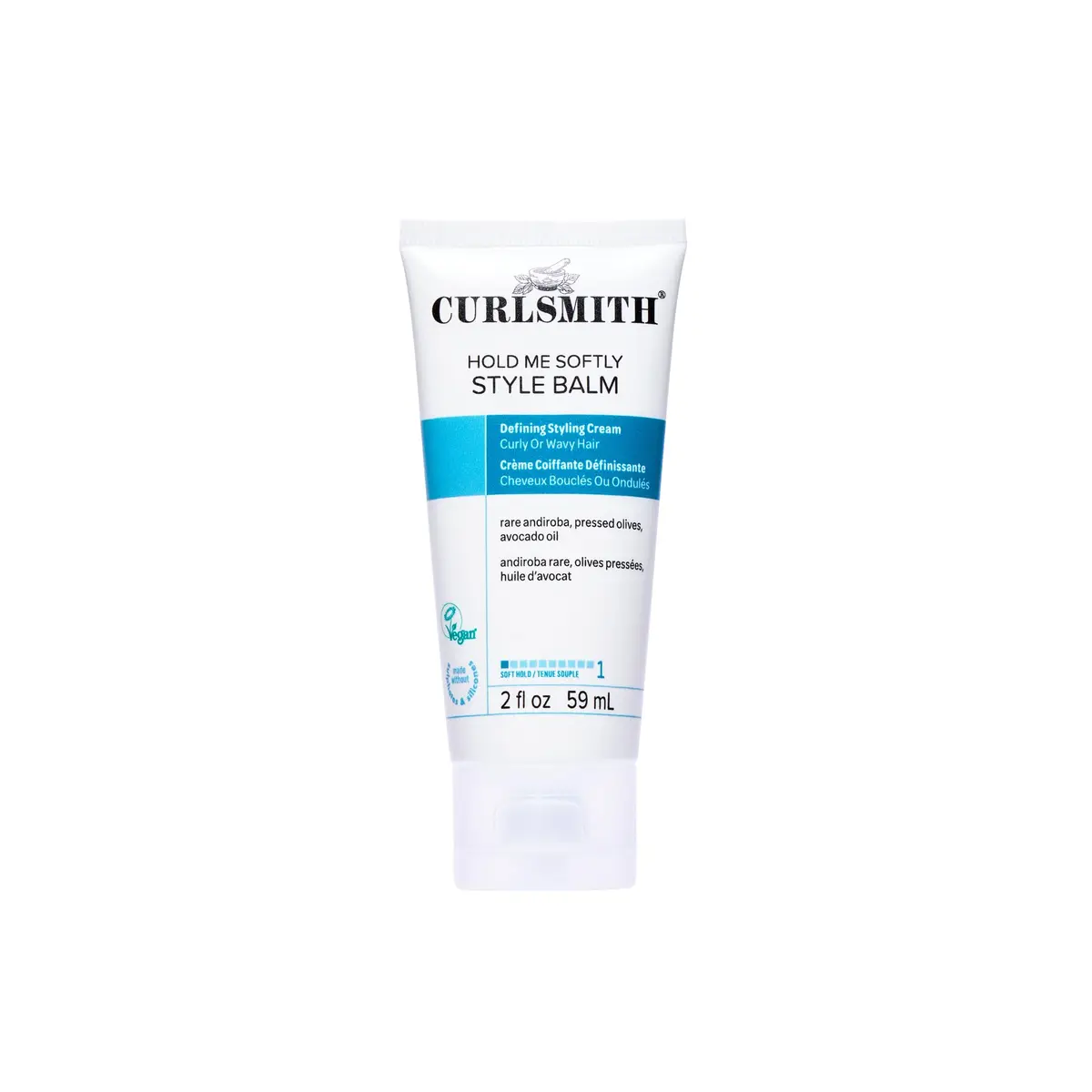 CURLSMITH Hold Me Softly Style Balm, Soft Hold, 59ml | Hydrates & Defines Looser Curls - main product image