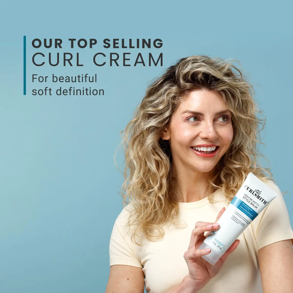 CURLSMITH Hold Me Softly Style Balm, Soft Hold, 59ml | Hydrates & Defines Looser Curls - view 6