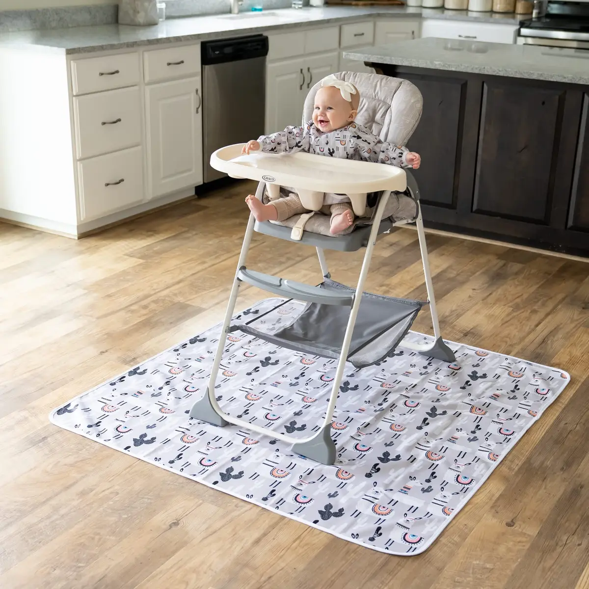 BABYBOET Splat Mat for Baby – Waterproof 4-Layer High Chair Floor Mat 51” x 51” | Spill-Proof & Non-Toxic - view 2