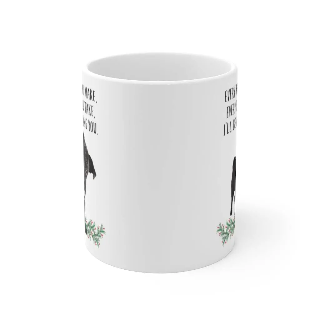Lovesout Funny Pug Black Gifts For Women Coffee Mug 295ml (10oz) | Printed on Both Sides - view 2