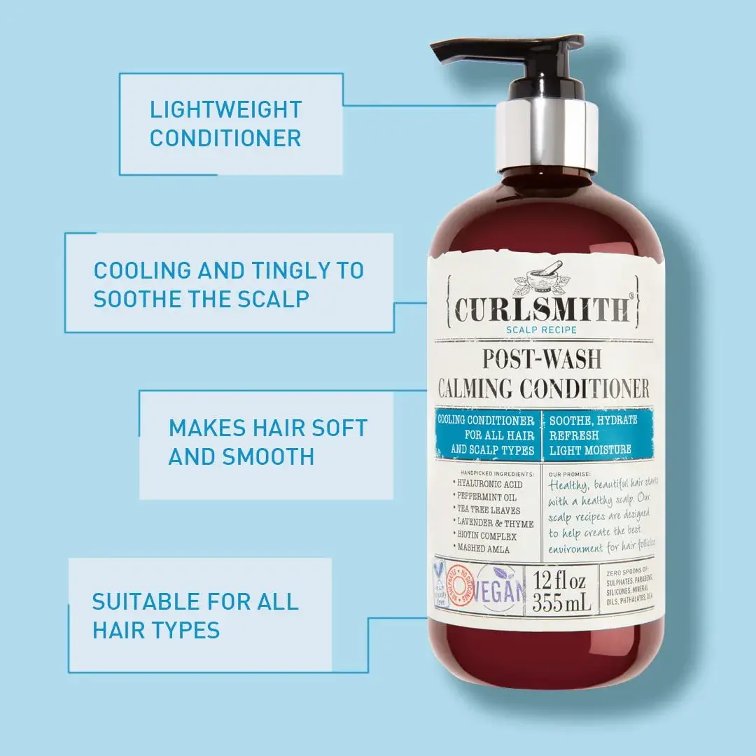 CURLSMITH Post-Wash Calming Conditioner 355ml (12 Fl Oz) | Soothes Scalp & Balances Moisture - view 3