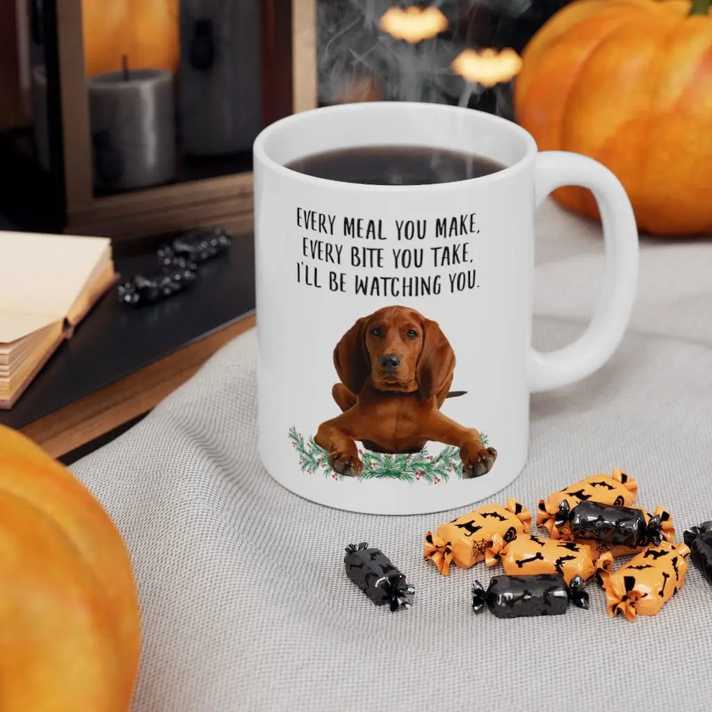 Lovesout Redbone Coonhound Red Coffee Mug 330ml (11oz) | Funny Dog Lover Gift for Women - view 5
