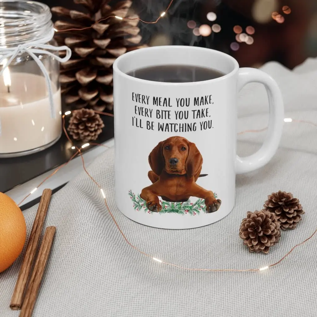 Lovesout Redbone Coonhound Red Coffee Mug 330ml (11oz) | Funny Dog Lover Gift for Women - view 6