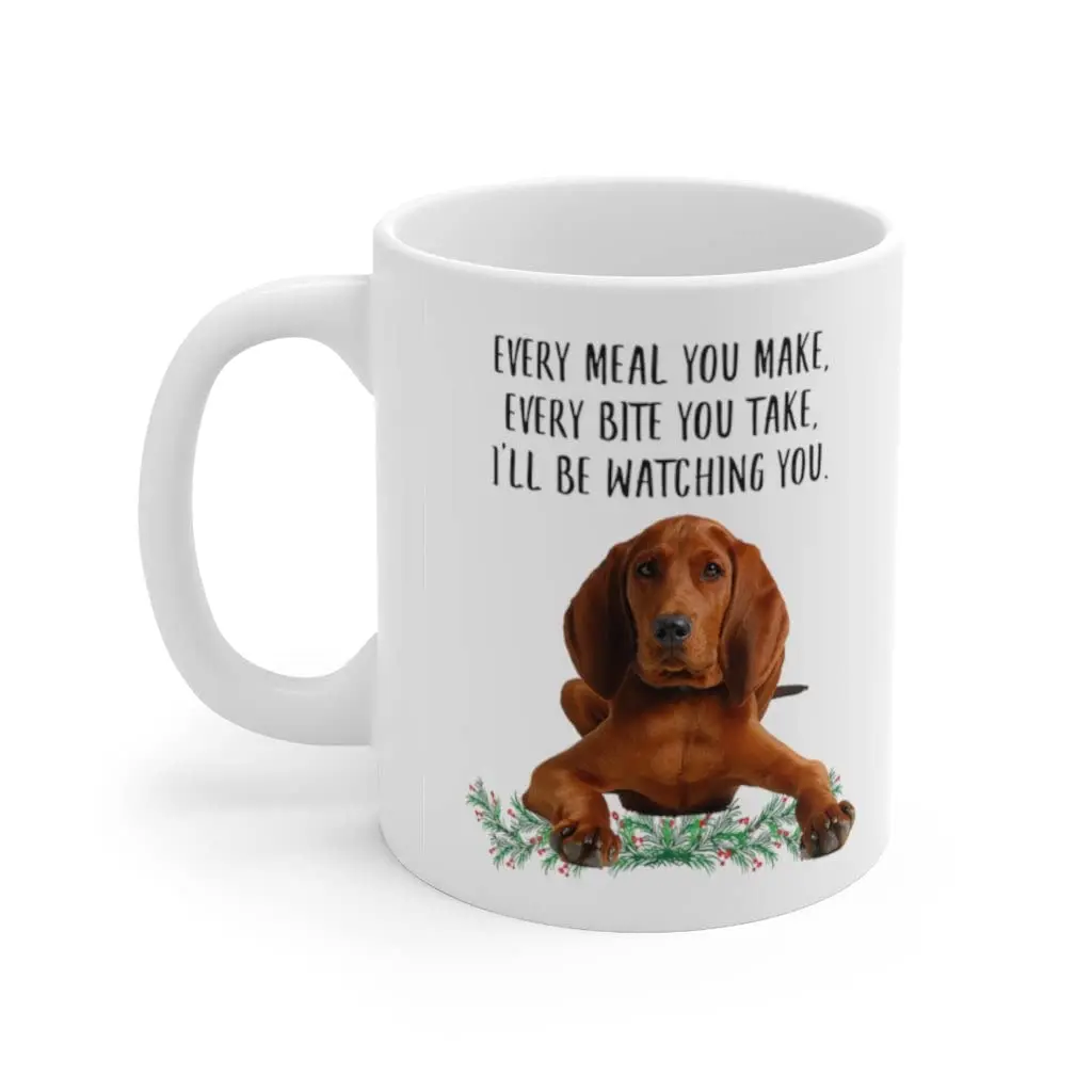 Lovesout Redbone Coonhound Red Coffee Mug 330ml (11oz) | Funny Dog Lover Gift for Women - view 3