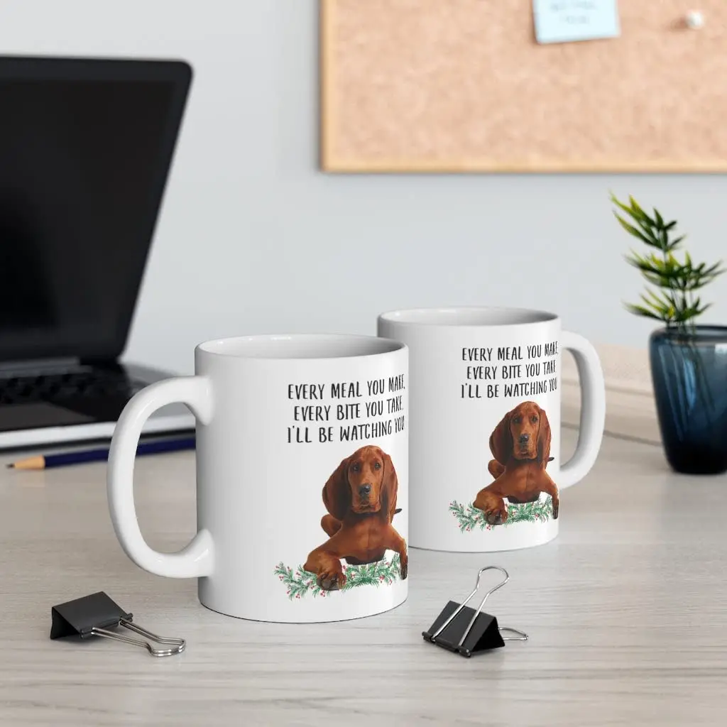 Lovesout Redbone Coonhound Red Coffee Mug 330ml (11oz) | Funny Dog Lover Gift for Women - view 4