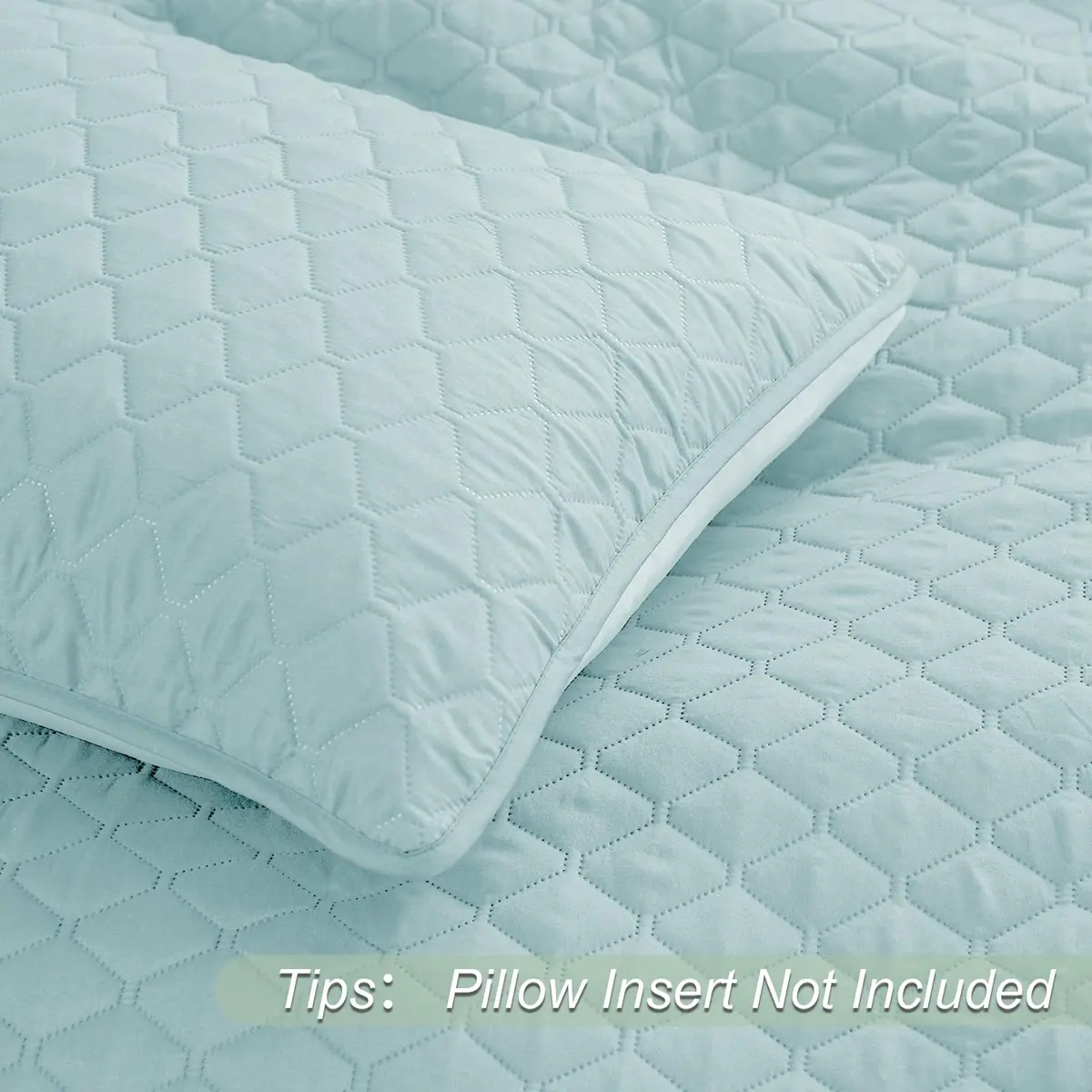 Exclusivo Mezcla Reversible Full Queen Quilt Bedding Set Light Blue | Lightweight Bedspreads with 2 Pillow Shams, Soft Microfiber, All Season Bed Coverlets for Bedroom Guest Room, 90x96 Inch - view 5