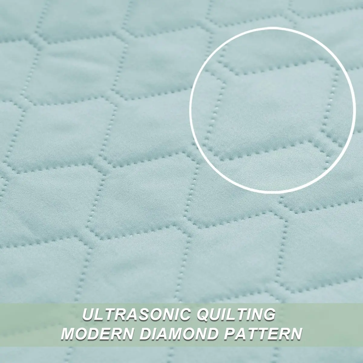 Exclusivo Mezcla Reversible Full Queen Quilt Bedding Set Light Blue | Lightweight Bedspreads with 2 Pillow Shams, Soft Microfiber, All Season Bed Coverlets for Bedroom Guest Room, 90x96 Inch - view 4