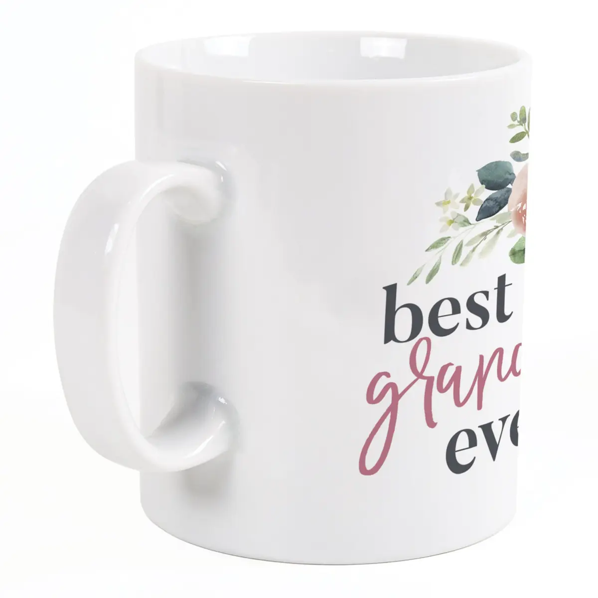 P. Graham Dunn Best Grandma Ever Floral Pink 15 oz Porcelain Coffee Mug | Inspirational Gift for Grandma - view 3