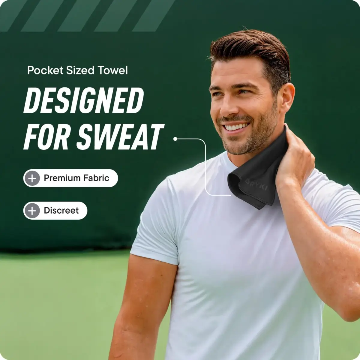 DRYKI Pocket-Sized Sweat Towels 25cm (10") | Absorbs 7x More, Dries 10x Faster - view 2