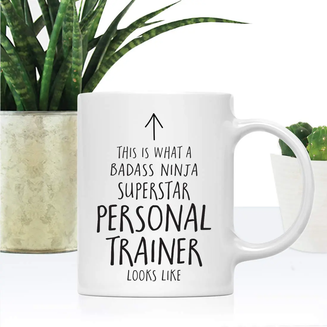 Andaz Press Badass Ninja Superstar Personal Trainer Mug 11oz (325ml) | Funny Ceramic Coffee Tea Cup - view 2