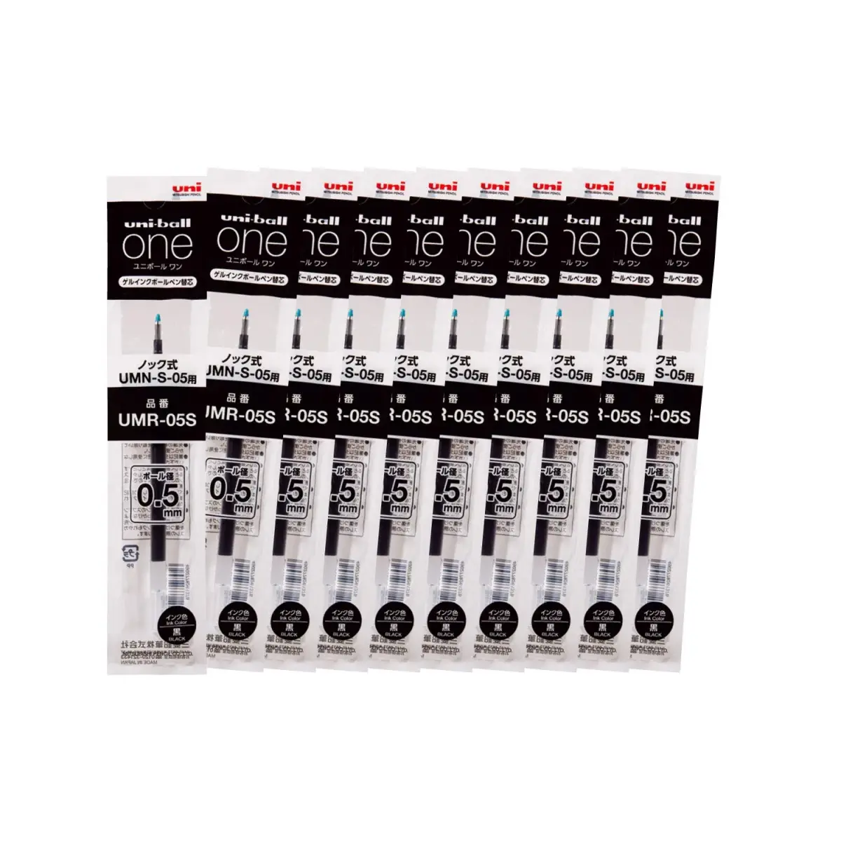 Mitsubishi Pencil Uni-Ball One Gel Pen Refill 0.5mm Black | Darker Ink for Memorable Writing - main product image