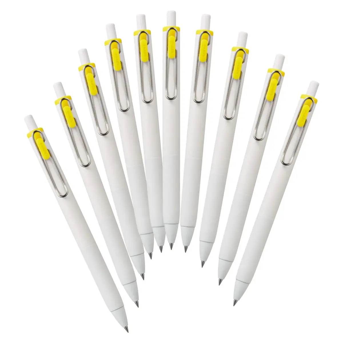 Mitsubishi Pencil Uni-ball One Gel Pen, Yellow, 0.5mm, 10-Pack | Smooth Ink Flow for Students & Office - main product image