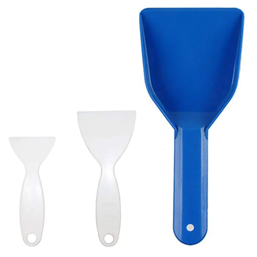 MSTEKI Set of 3 Plastic Refrigerator Ice Scrapers | Durable, Frostproof, Easy to Use - main product image