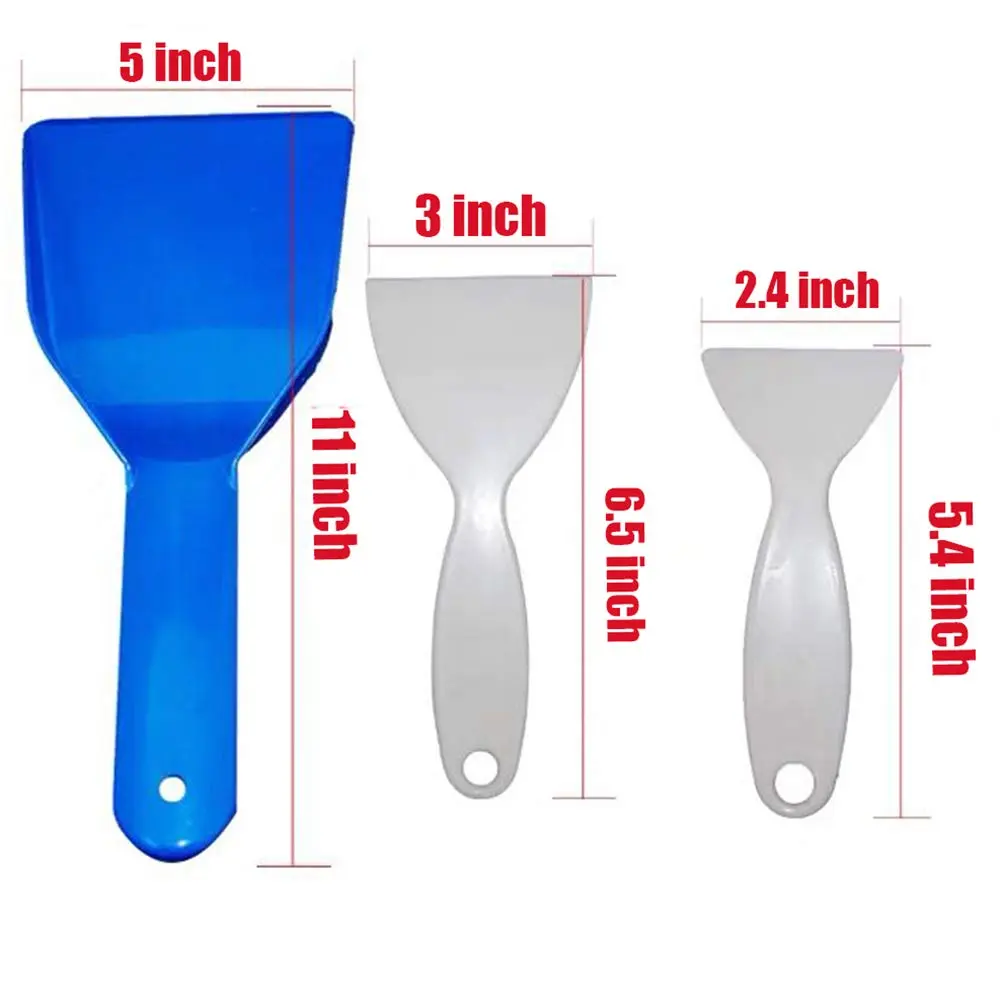 MSTEKI Set of 3 Plastic Refrigerator Ice Scrapers | Durable, Frostproof, Easy to Use - view 2
