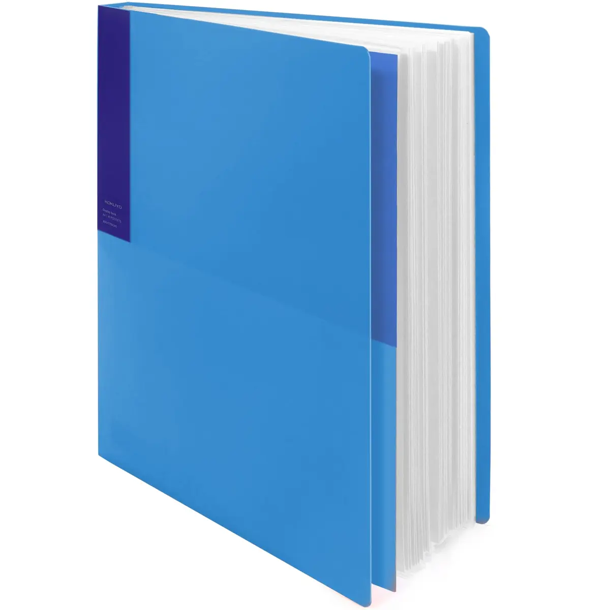 Kokuyo 40-Pocket Binder with Plastic Sleeves, Blue, A4 Portfolio Folder | Acid-Free Paper for Long-Term Storage - main product image