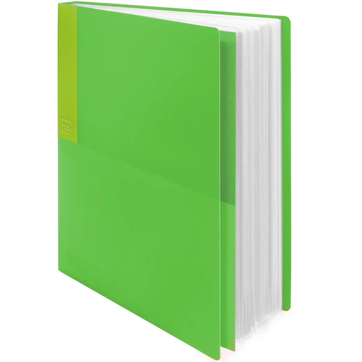 Kokuyo 40-Pocket Binder with Plastic Sleeves (Light Green), A4 Art Portfolio Folder with Clear Sheet Protectors | 80 Pages - main product image