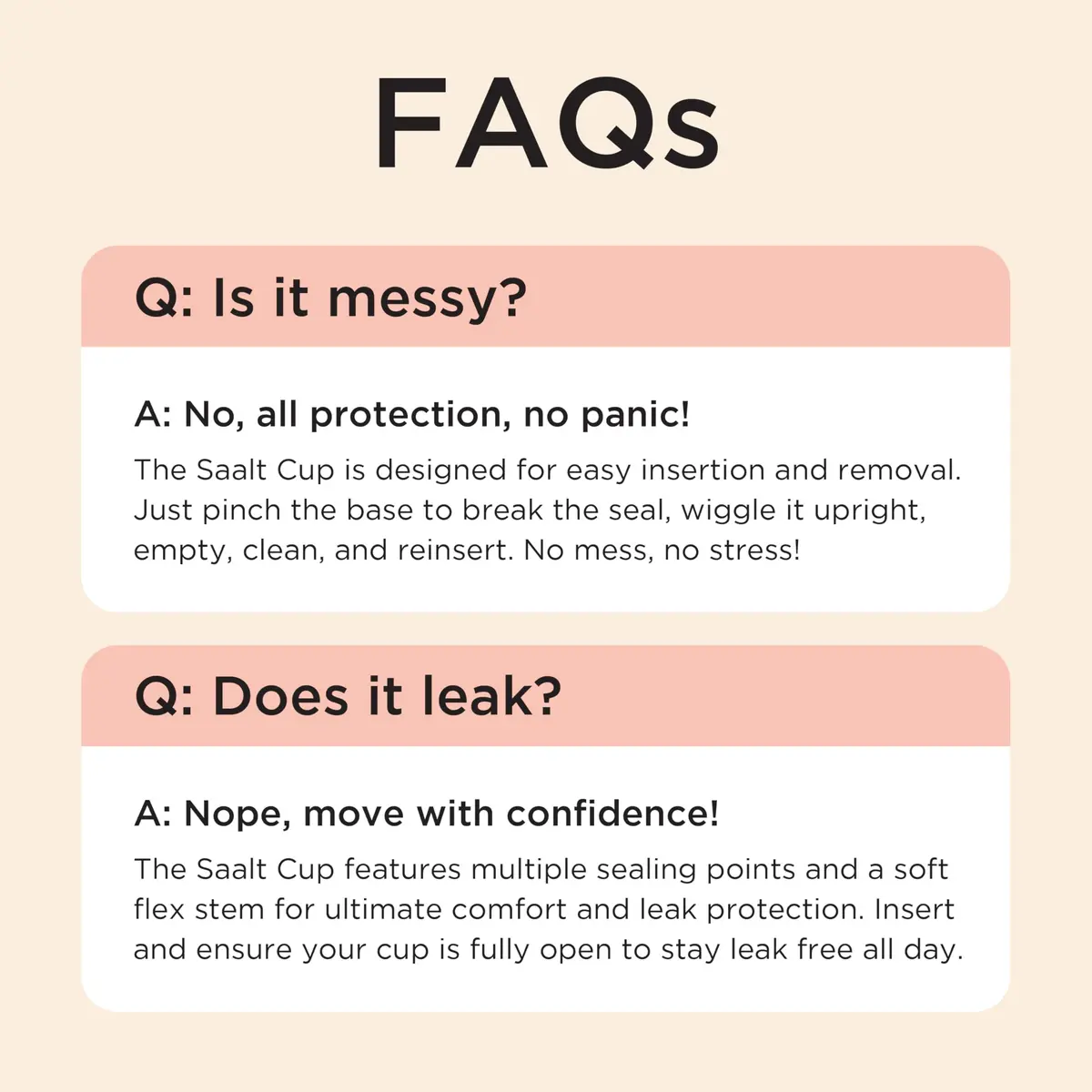 Saalt Menstrual Cup Small | Leak-Free Comfort for Women & Beginners (en_US) - view 5