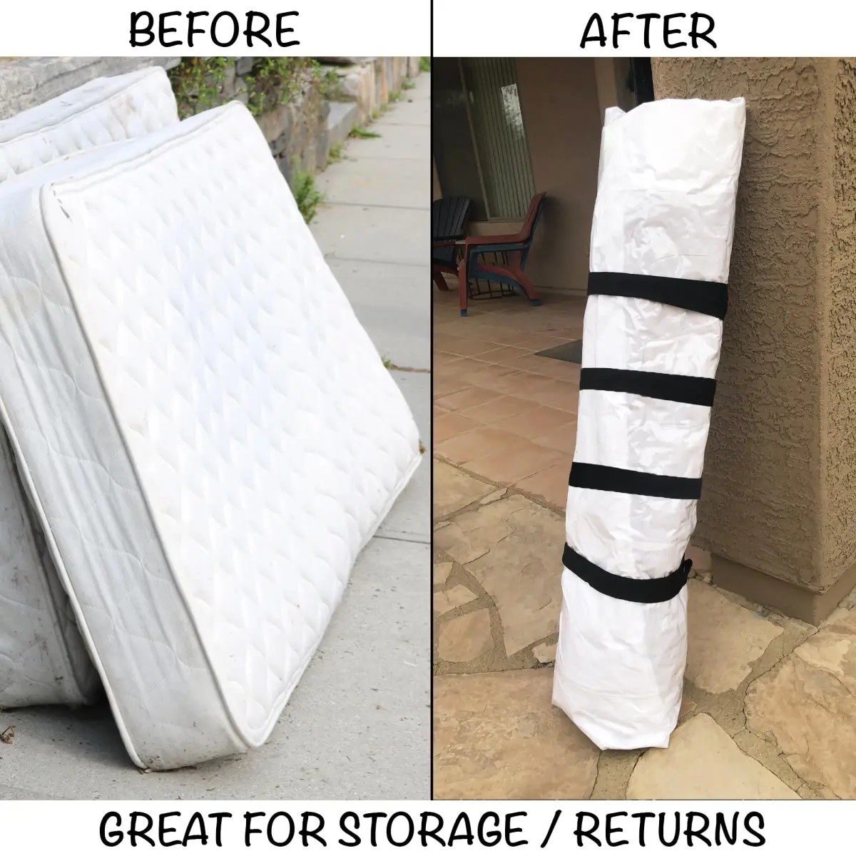 Homie Mattress Vacuum Bag for Moving, Twin/Twin-XL, Clear | Reusable Compression Storage for Returns - view 4