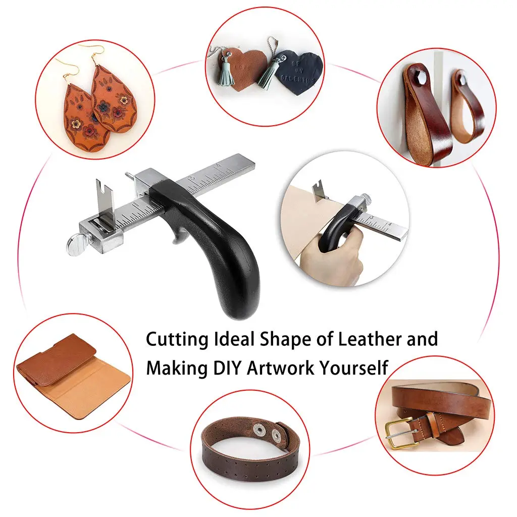 OwnMy Leather Strap Cutter with Aluminium Handle & 4-Inch Gauge Ruler | Precision Cutting Tool for DIY Leathercrafts - view 7