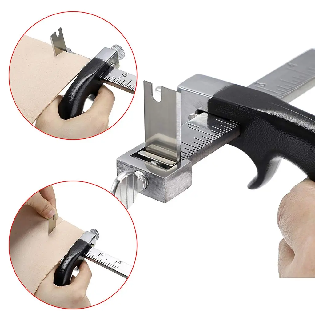 OwnMy Leather Strap Cutter with Aluminium Handle & 4-Inch Gauge Ruler | Precision Cutting Tool for DIY Leathercrafts - view 4