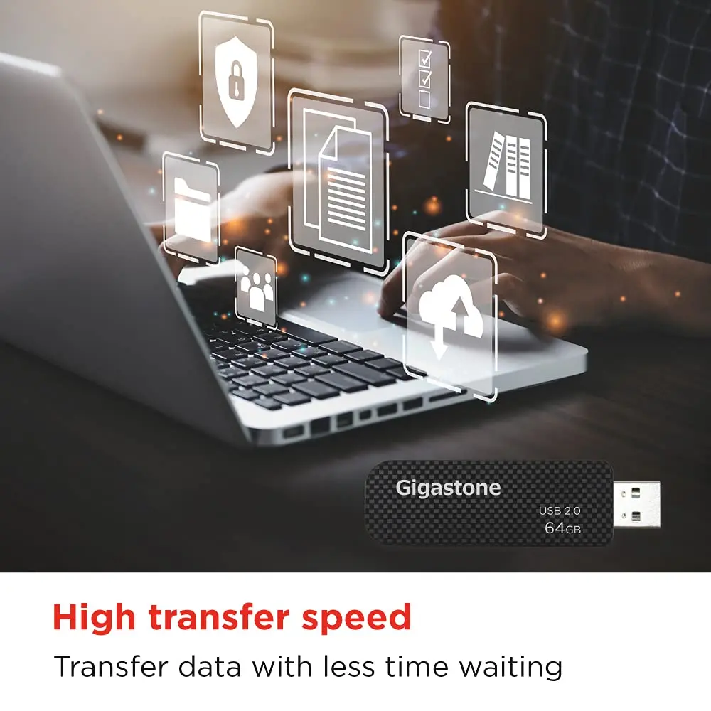 Gigastone V30 64GB USB 2.0 Flash Drive 5-Pack | Retractable, Durable & Reliable Performance - view 4