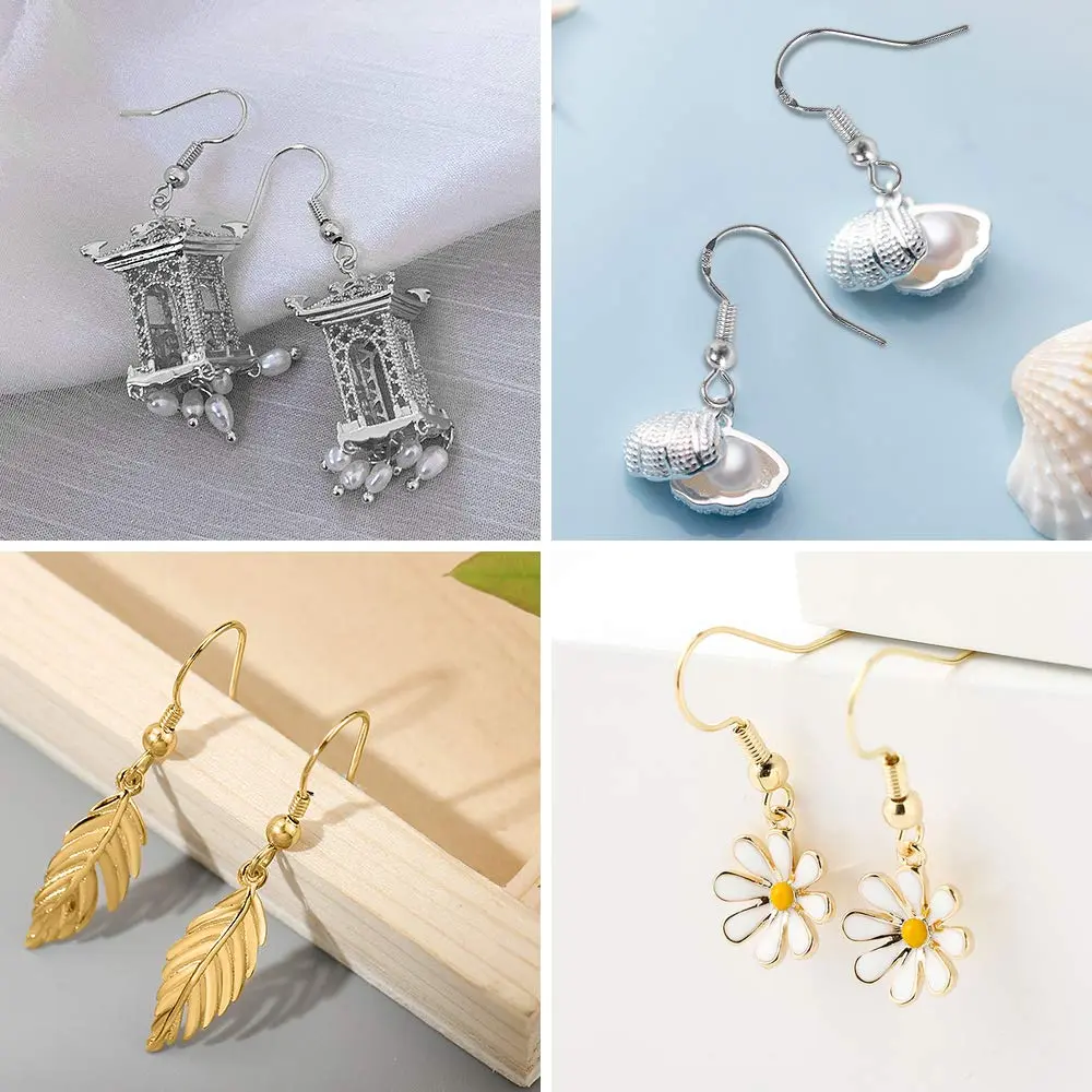Lhedon Jewelry Finding Kit 200 pcs/100 pairs | Hypoallergenic Sterling Silver & Gold Earring Hooks for DIY Jewelry - view 7