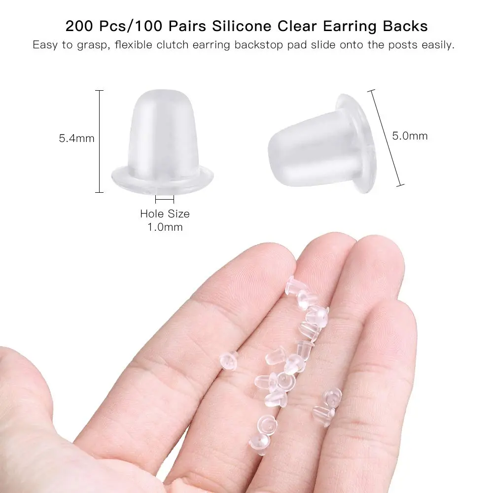 Lhedon Jewelry Finding Kit 200 pcs/100 pairs | Hypoallergenic Sterling Silver & Gold Earring Hooks for DIY Jewelry - view 4
