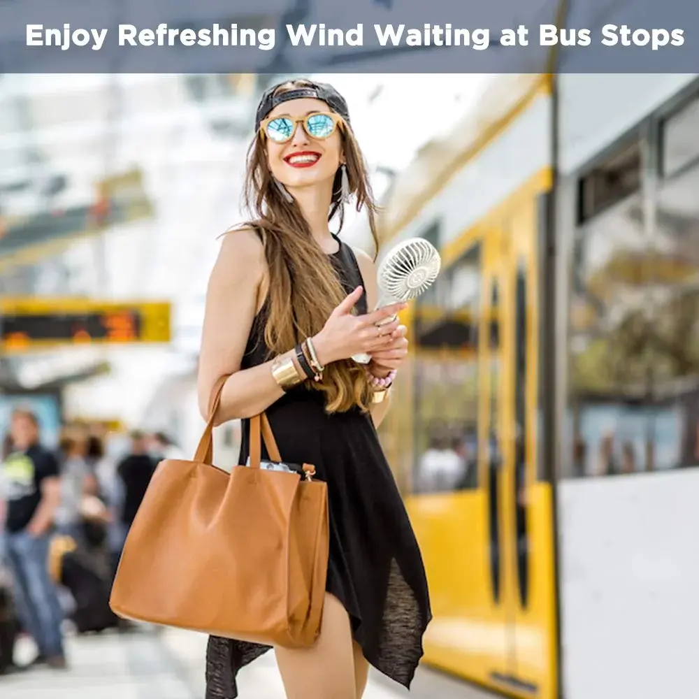 EasyAcc Portable Rechargeable Fan 4 Speeds, 17 Hours Use | Quiet Cooling for Travel & Office - view 5