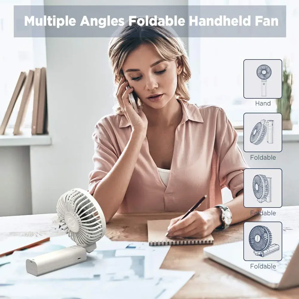 EasyAcc Portable Rechargeable Fan 4 Speeds, 17 Hours Use | Quiet Cooling for Travel & Office - view 6