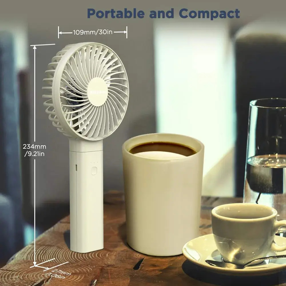 EasyAcc Portable Rechargeable Fan 4 Speeds, 17 Hours Use | Quiet Cooling for Travel & Office - view 7