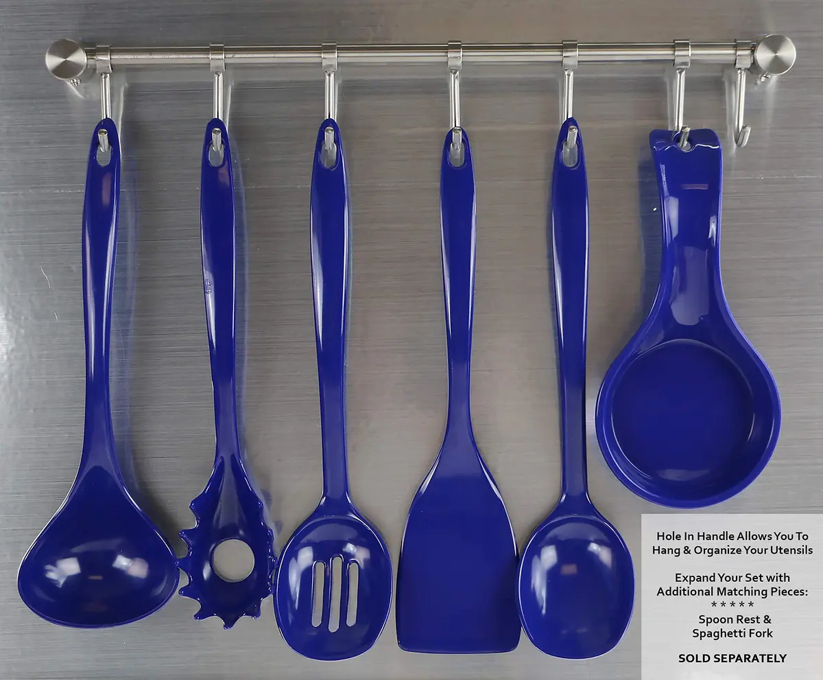 Reston Lloyd Melamine Spatula Turner Set of 6 | 27.9 cm (11 inch) Heat Resistant, BPA-Free Utensils for Non-Stick Pans - view 3