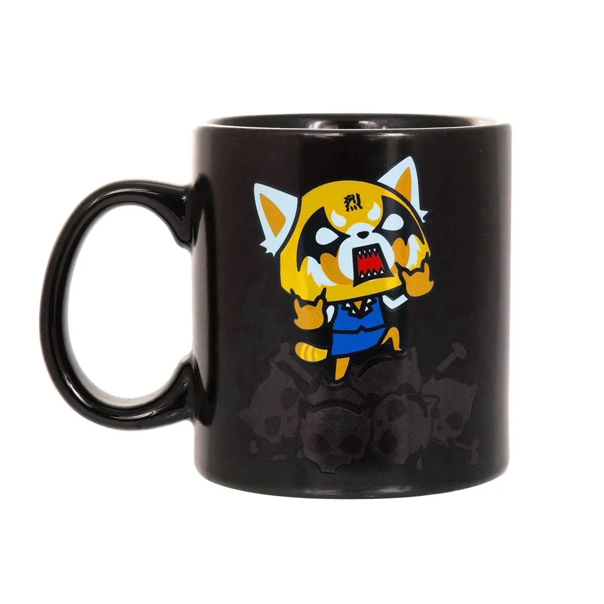 Seven20 Aggretsuko Heat Reveal Fire & Skulls 20oz Ceramic Coffee Mug | Fun Skull & Panda Design - view 4