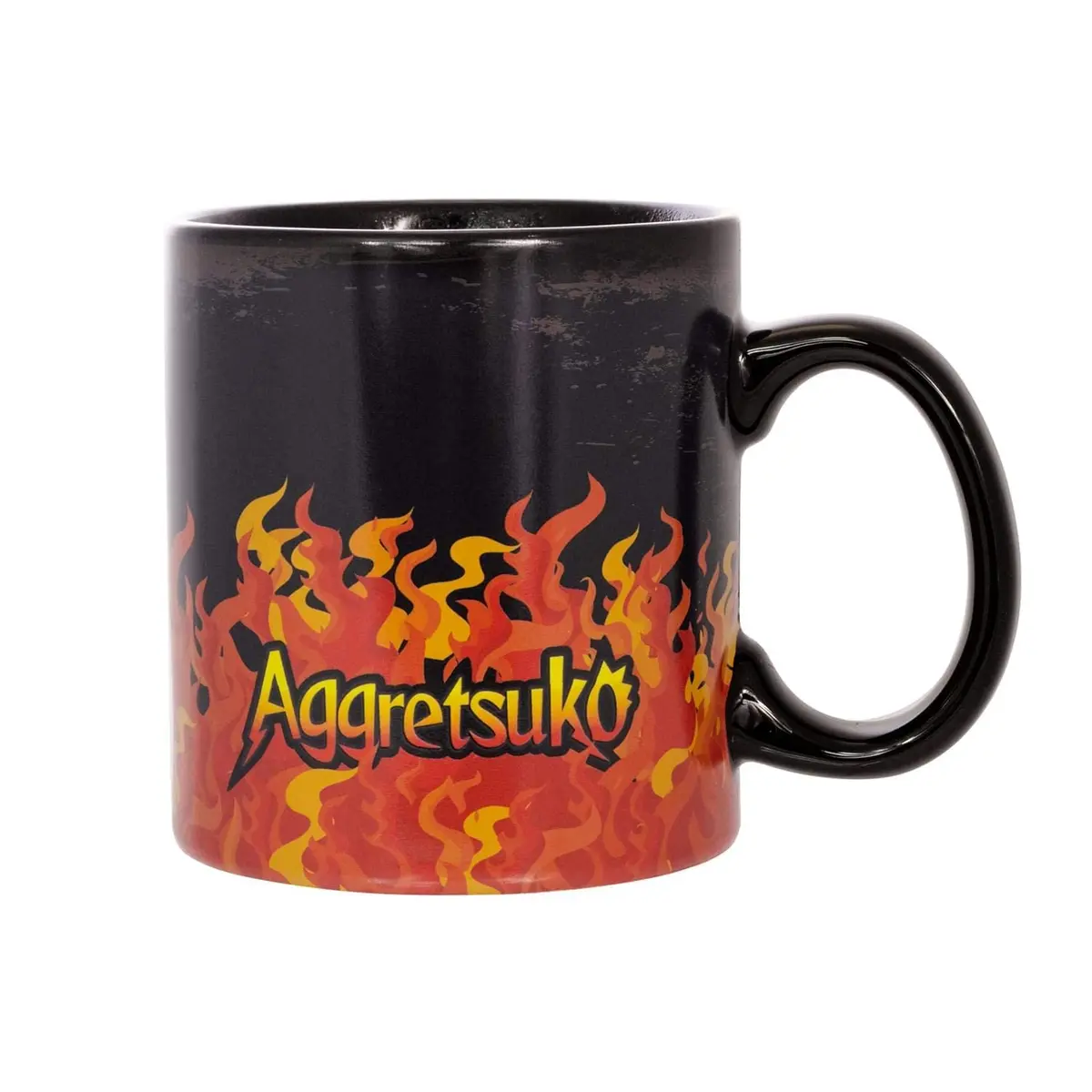 Seven20 Aggretsuko Heat Reveal Fire & Skulls 20oz Ceramic Coffee Mug | Fun Skull & Panda Design - view 3