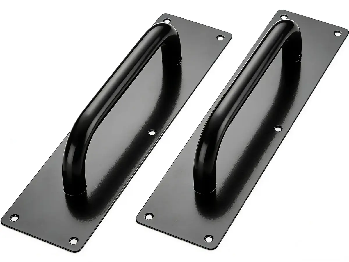 SUYA 12 Inch Push Pull Door Handle,Matte Black (2PCS) | Durable Stainless Steel Handle for Interior & Exterior Doors - main product image