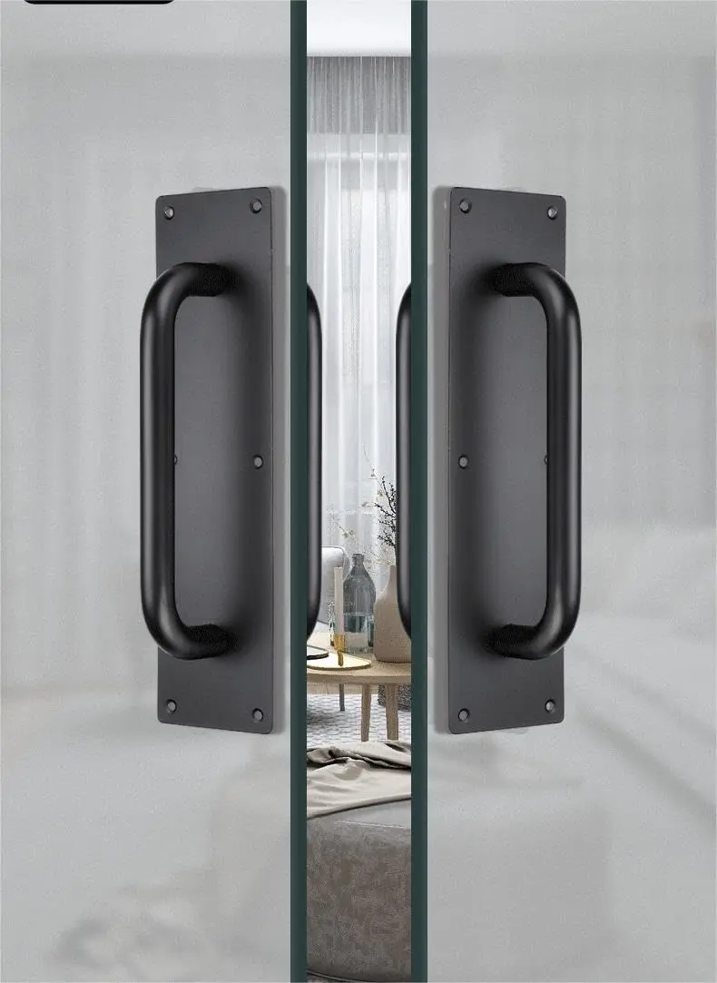 SUYA 12 Inch Push Pull Door Handle,Matte Black (2PCS) | Durable Stainless Steel Handle for Interior & Exterior Doors - view 7