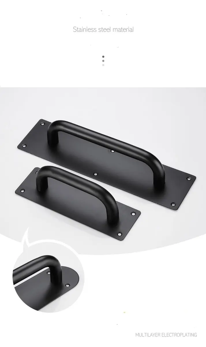 SUYA 12 Inch Push Pull Door Handle,Matte Black (2PCS) | Durable Stainless Steel Handle for Interior & Exterior Doors - view 4