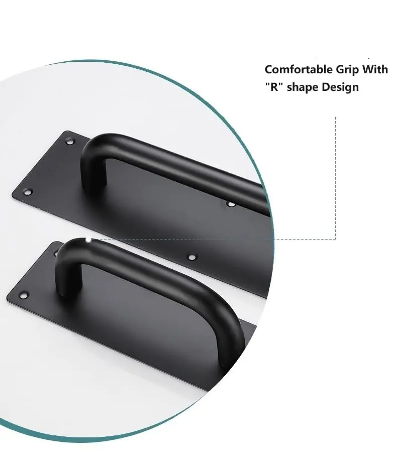 SUYA 12 Inch Push Pull Door Handle,Matte Black (2PCS) | Durable Stainless Steel Handle for Interior & Exterior Doors - view 6