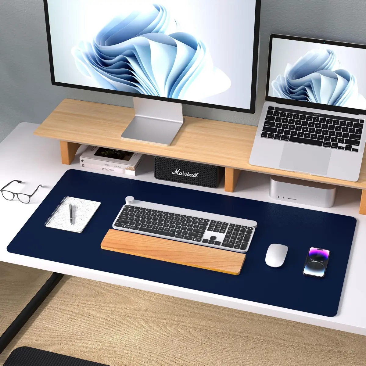 Aothia PU Leather Desk Pad Protector 91cm x 43cm (36" x 17") | Smooth Surface for Writing and Mouse Use - view 9