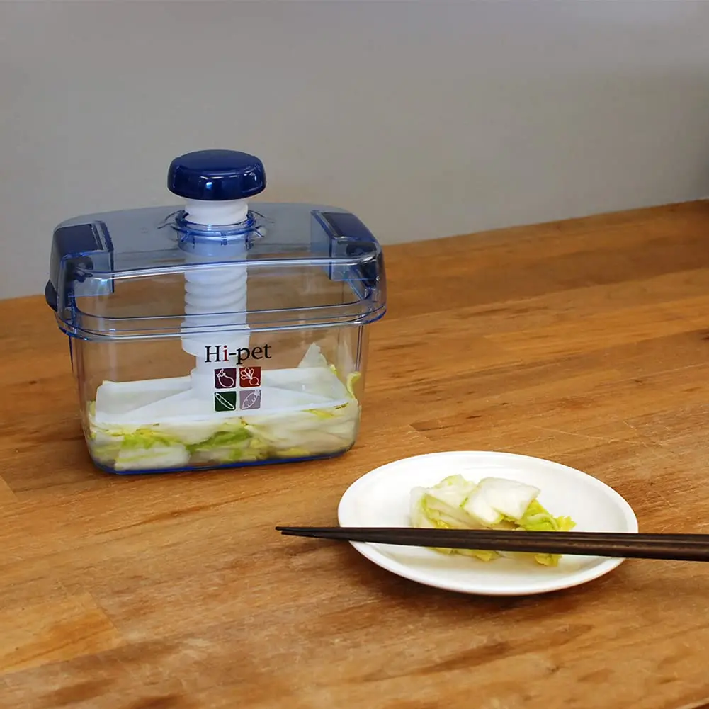 IPPINKA Japanese Pickle Maker 1.6L | BPA-Free, Made in Japan, Clear x Blue - view 2