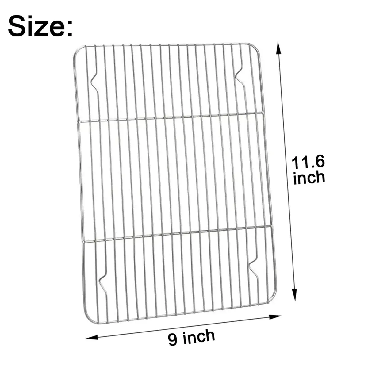E-far Stainless Steel Cooling Rack Set of 2, 11.6'' x 9'' | Rust-Free & Oven-Safe for Baking & Roasting - view 2