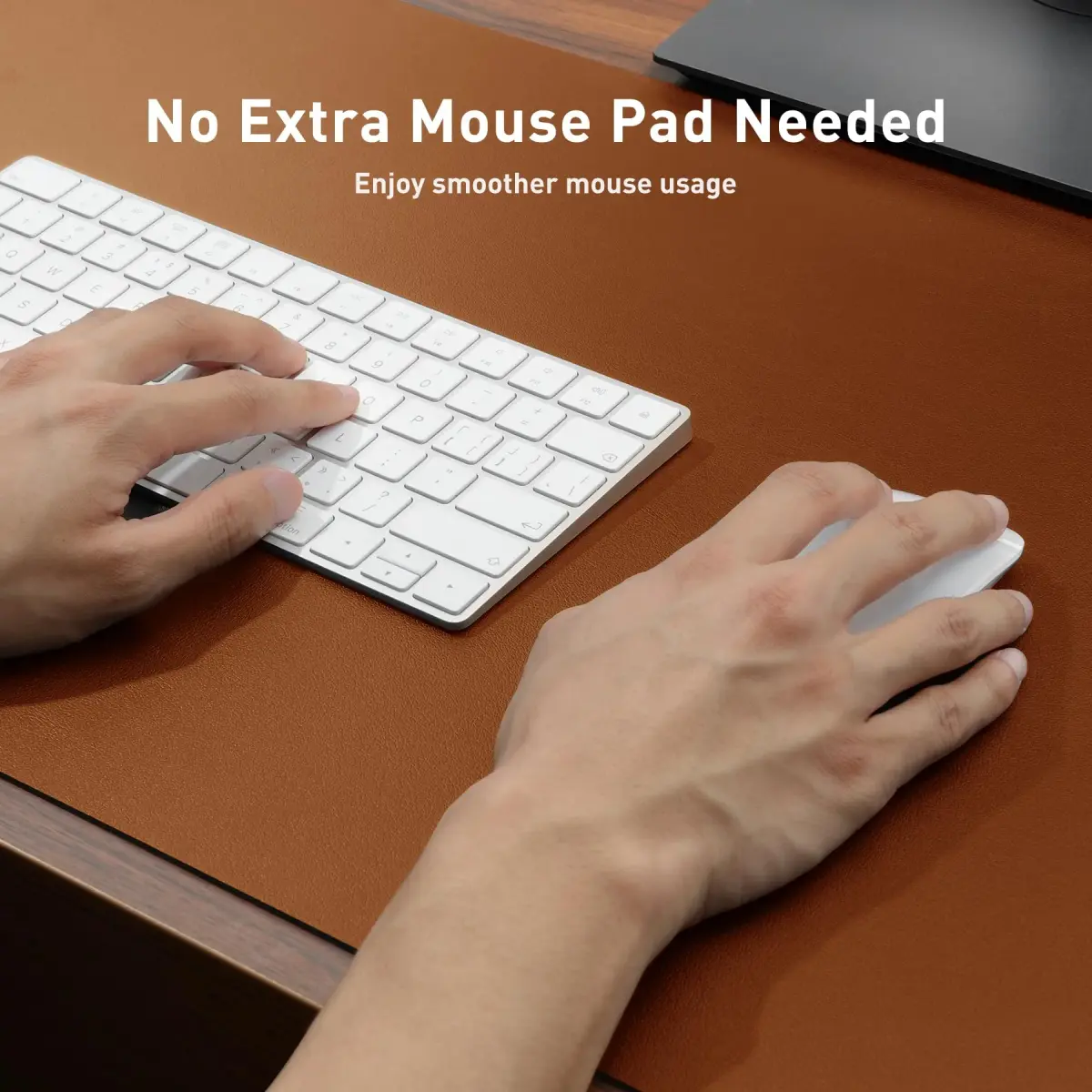 Aothia PU Leather Desk Pad Protector 59cm x 35cm (23.6" x 13.7") | Smooth Surface for Writing and Laptop Use - view 4