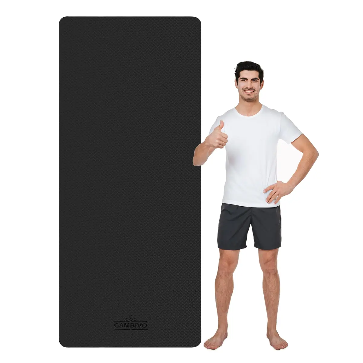 CAMBIVO Yoga Mat for Men and Women | Extra Long & Wide 213cm x 81cm | Non Slip, 6mm Thick - main product image