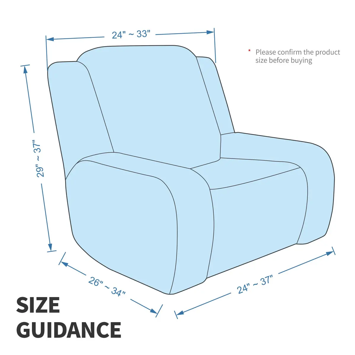 MAXIJIN Recliner Slipcovers 4 Pieces | Stretch Jacquard Fitted Protector for Kids & Pets - view 6