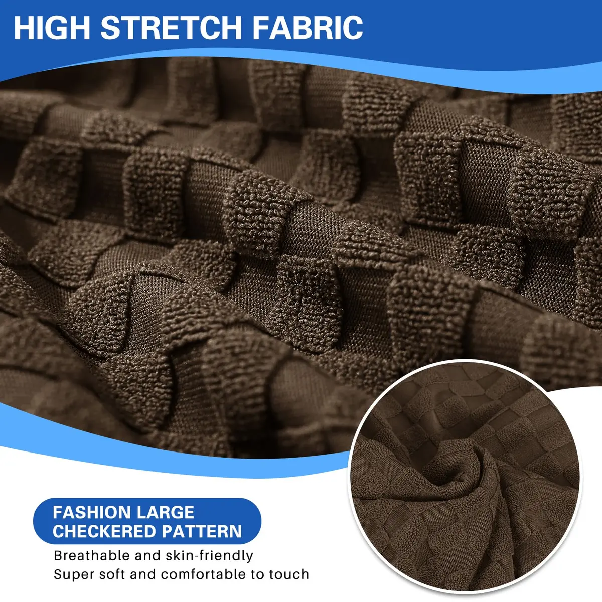 MAXIJIN Recliner Slipcovers 4 Pieces | Stretch Jacquard Fitted Protector for Kids & Pets - view 3