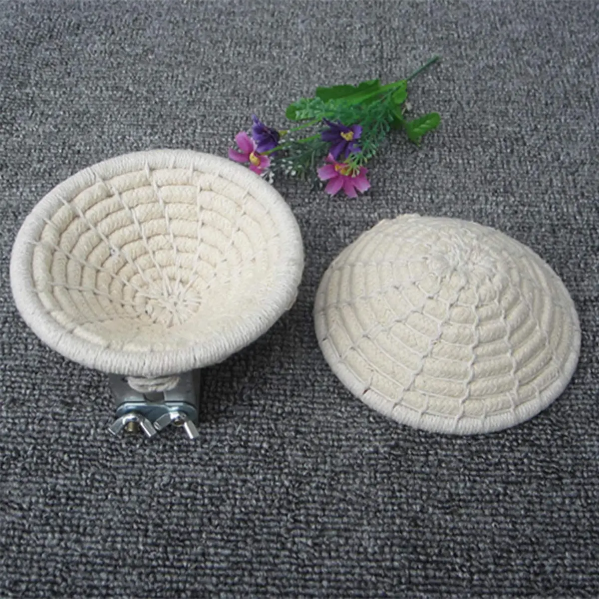 Orgrimmar Handmade Cotton Rope Bird Nest Breeding Nest Hatch House Cage | Comfortable, breathable, supports parrot breeding - view 3