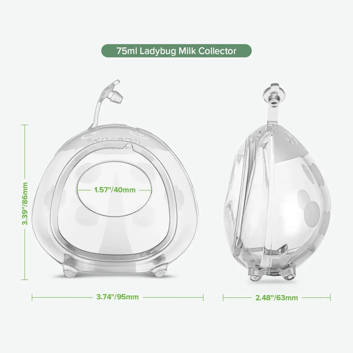 haakaa Ladybug Breast Milk Collector 75ml (2.5 Fl Oz) | Wearable Silicone Milk Catcher for Breastfeeding Moms - view 7