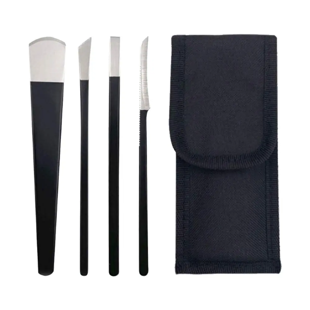 LOOKSEVEN Pedicure Knife Set 4 Pieces Stainless Steel | For Ingrown Toe Nails & Callus Removal - main product image