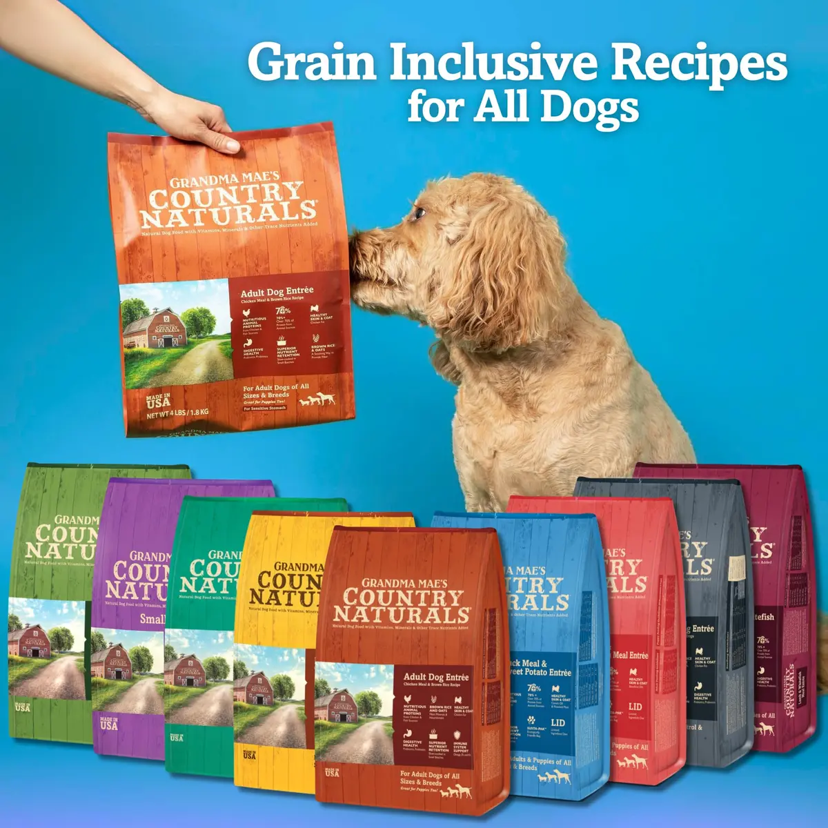 Grandma Mae's Country Naturals Salmon & Whitefish Dog Food 25 LB | Nutrient Dense, Slow Cooked, USA - view 2